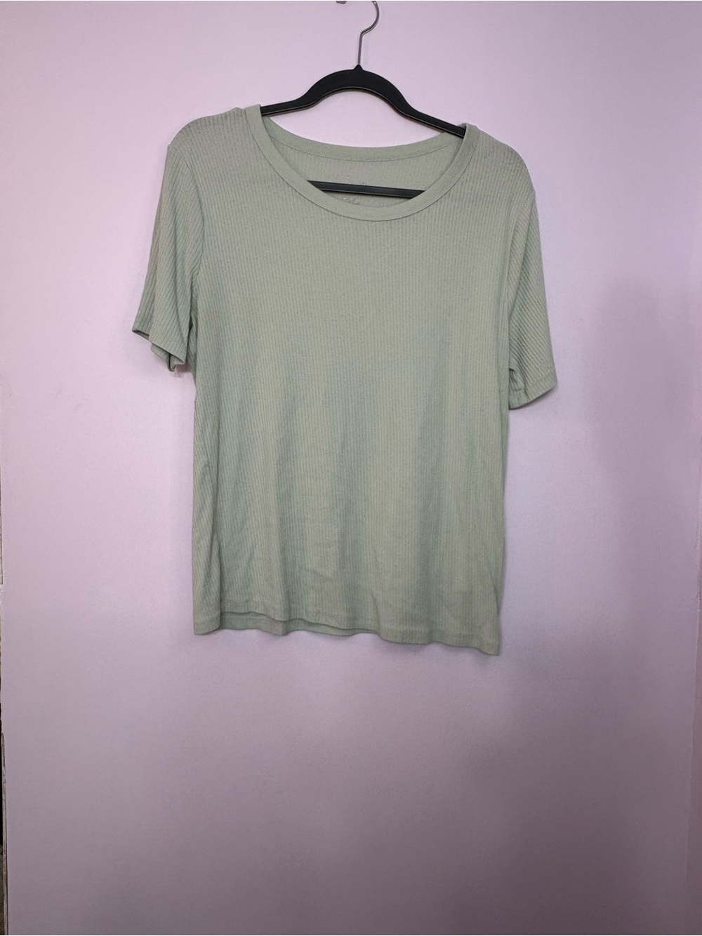 a new day Light Sage Ribbed Crew Neck Tee